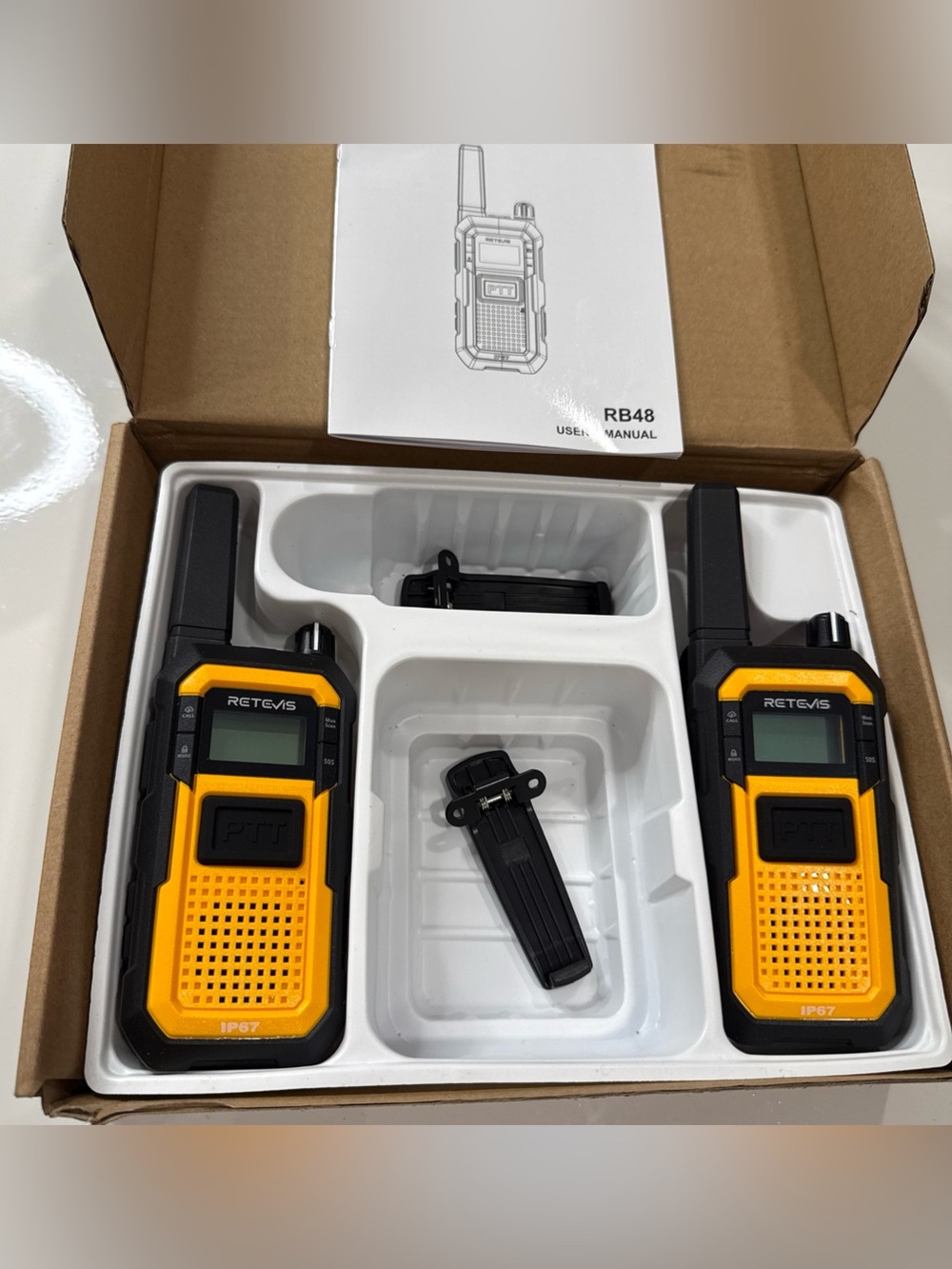Retevis New RB48 Waterproof Walkie Talkies Heavy Duty (no Charger ) 2Pack